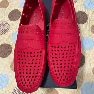 Club Room Men's Red Perforated Shoes Size 11